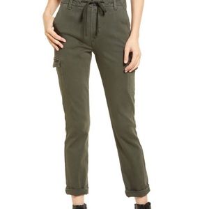 Paige Christy Cargo Pants Olive Green Size 32 EUC